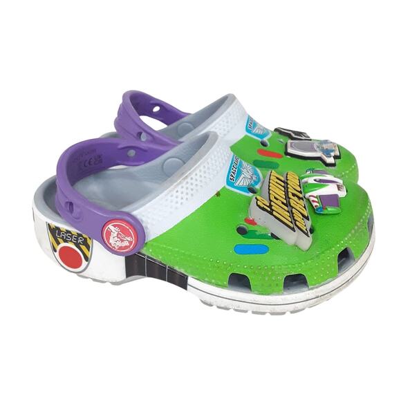 Crocs Disney Toy Story Buzz Lightyear Clogs Slip On Comfort Boys 8 Water Shoes - Picture 2 of 8